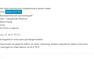 Вход в систему АСУ РСО Чапаевск — электронный журнал и дневник для родителей и учащихся