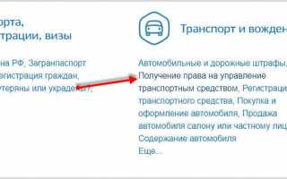 Как взять талон в ГИБДД через госуслуги