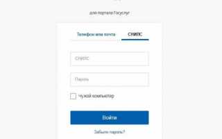 Вход и восстановление доступа к порталу «Госулуги» через СНИЛС