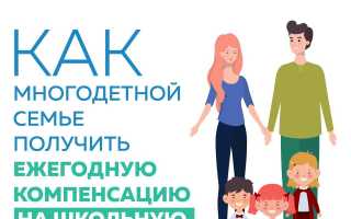 Как многодетной семье получить ежегодную компенсацию на школьную форму
