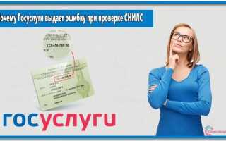 Почему портал Госуслуг не принимает СНИЛС